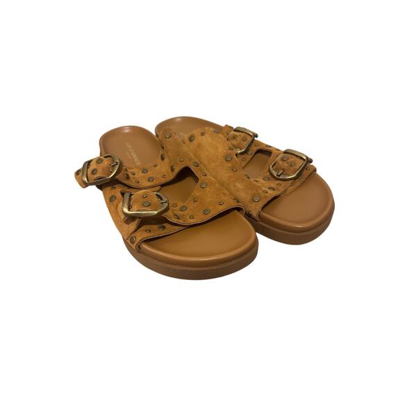 Air & Grace Brown suede studded Moli sandals - Picture 6 of 7